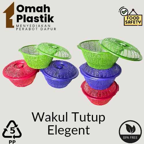 WAKUL TUTUP ELEGENT - BESEK TUTUP NASI HAJATAN - MARANG NASI TUTUP BERKATAN PLASTIK PP5 TEBAL