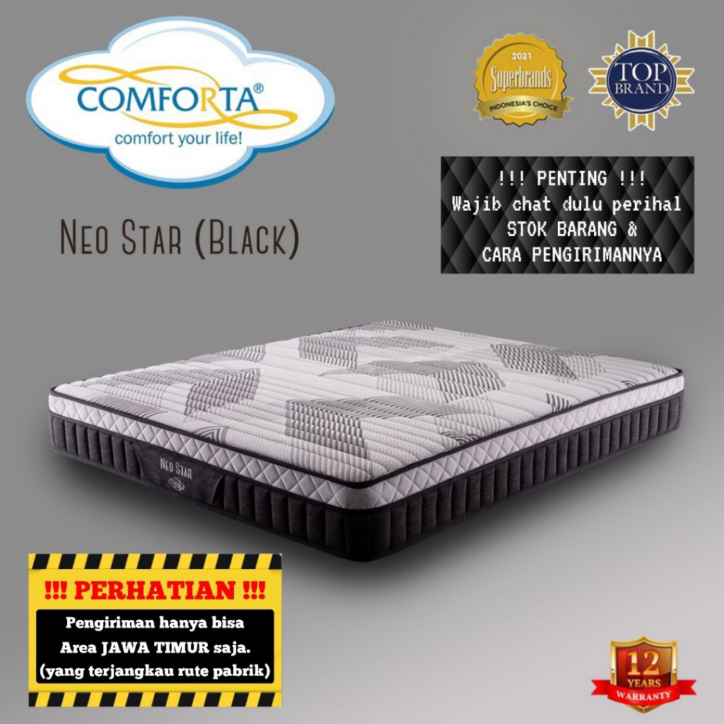 Springbed Comforta Neo Star ( Matras / Kasur Saja ) 90 / 100 / 120 / 140 / 160 / 180 / 200