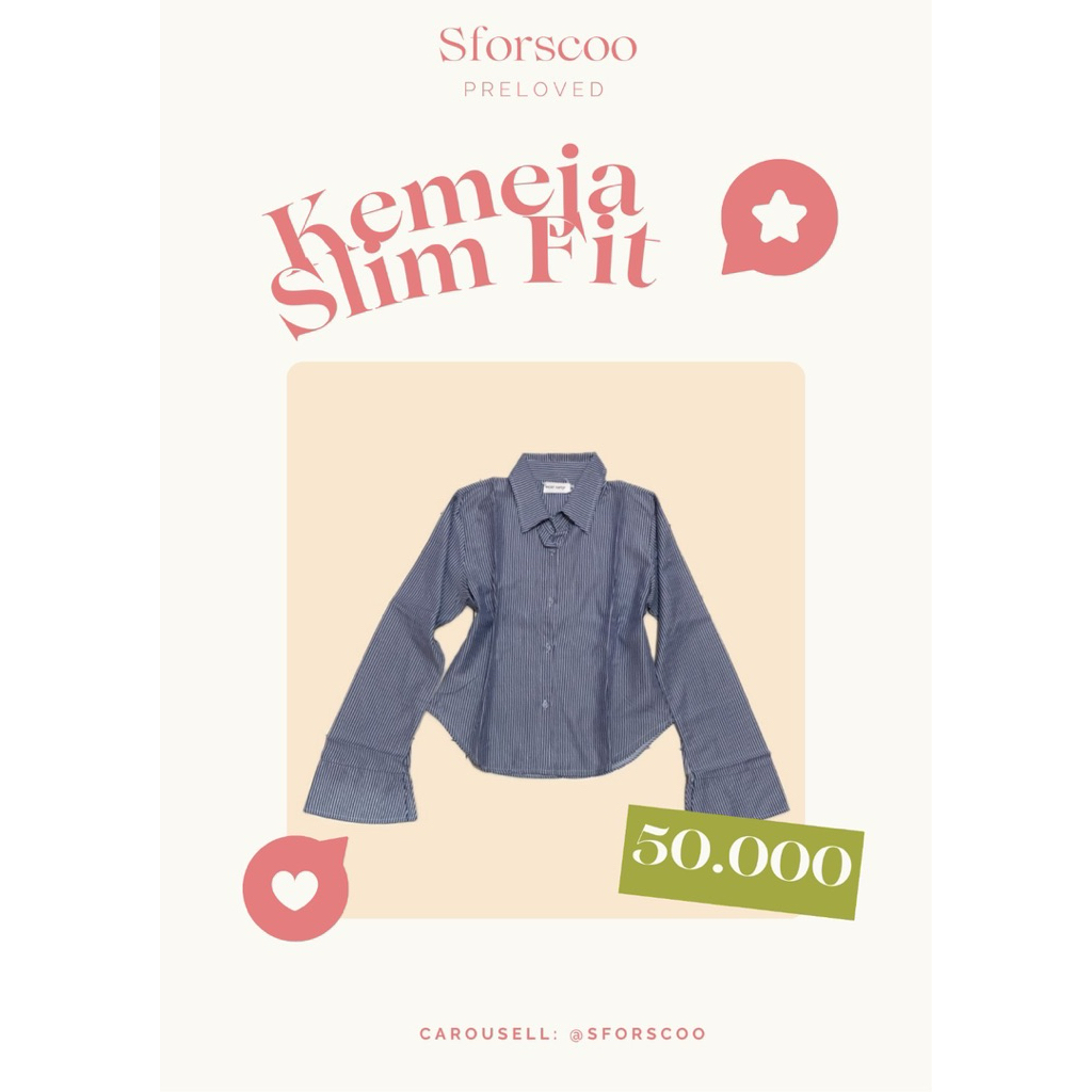 PL - Kemeja Slim Fit Wear Sarey Size M