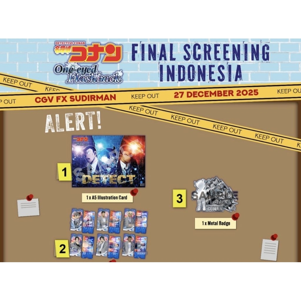 Fan Screening Detective Conan the Movie One Eyed Flashback X CGV Ready Stock Original CT Conan