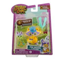 Mainan anak Animal Jam Posh Raccoon & Pet Kitty Mini Figure Pack + Exclusive Secret Code New