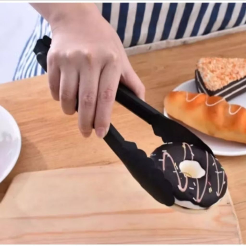 PROMO Capit Stainless Hitam Besar Capitan Makanan Gorengan Capit Makanan Hitam Capitan Elegan Stainl