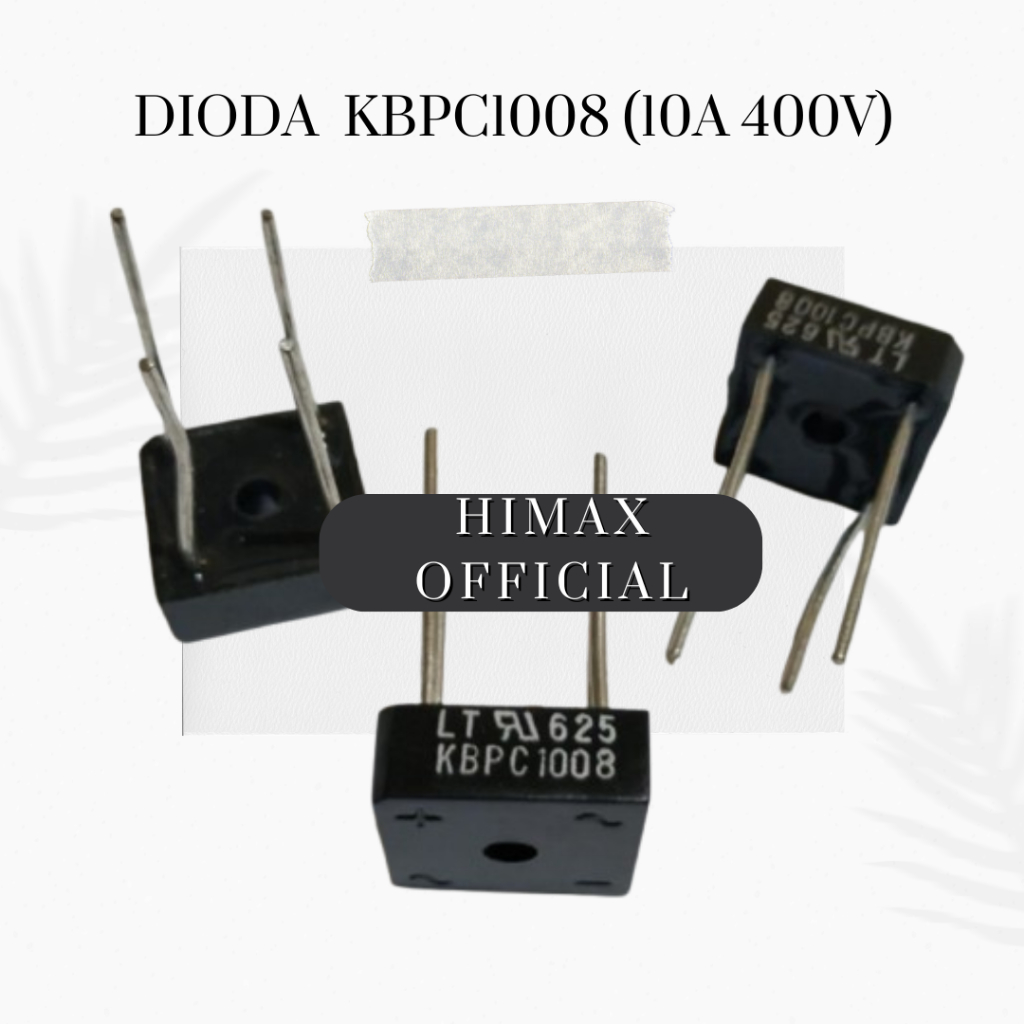 Dioda Bridge 10A 400V KBPC1008 | Dioda Jembatan Kotak 10 Ampere 400 Volt Kaki 4 | Rectifier Power Su
