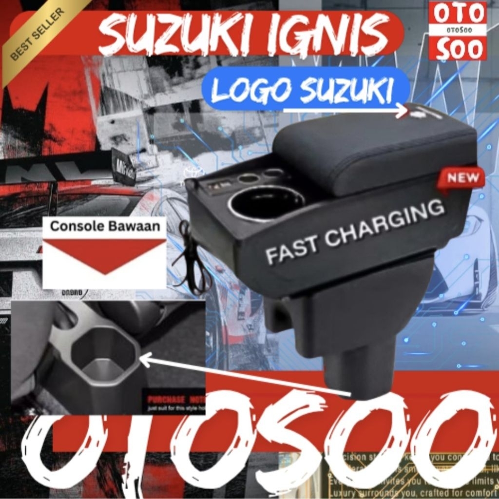 ARMREST IGNIS - OTOSOO ARMREST IGNIS CONSOLE BOX SUZUKI IGNIS-SANDARAN TANGAN MOBIL IGNIS-ACCESORIES