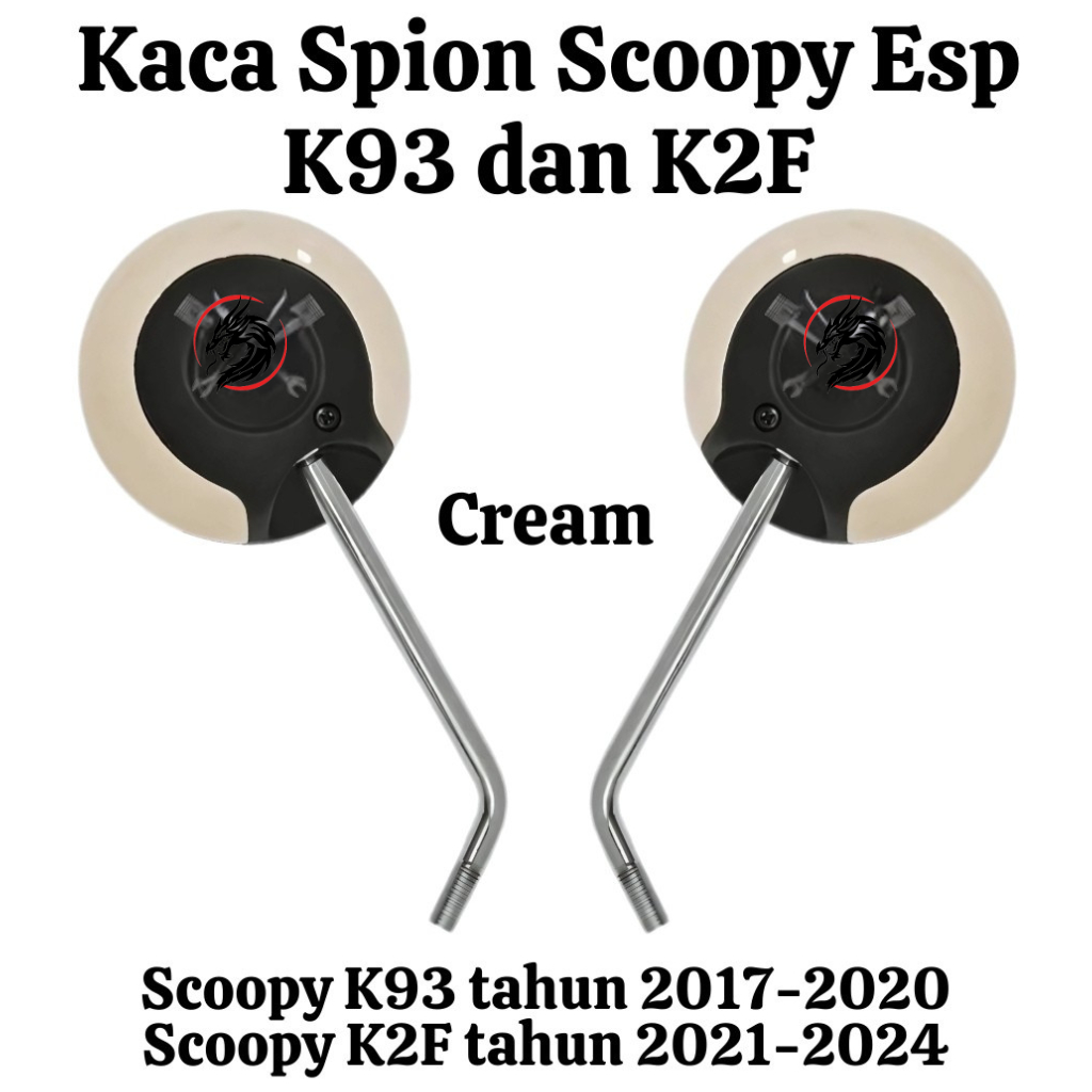Kaca spion scoopy esp new 2021 prestige k2f cream krem