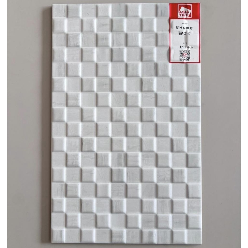 keramik dinding kamar tidur mandi dapur rumah ASIA PLATINUM 25x40 EMPIRE BASIC kotak putih minimalis