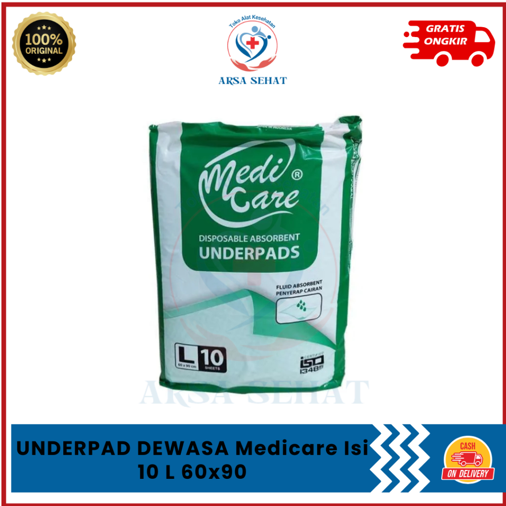 UNDERPAD DEWASA Medicare Isi 10 L 60x90