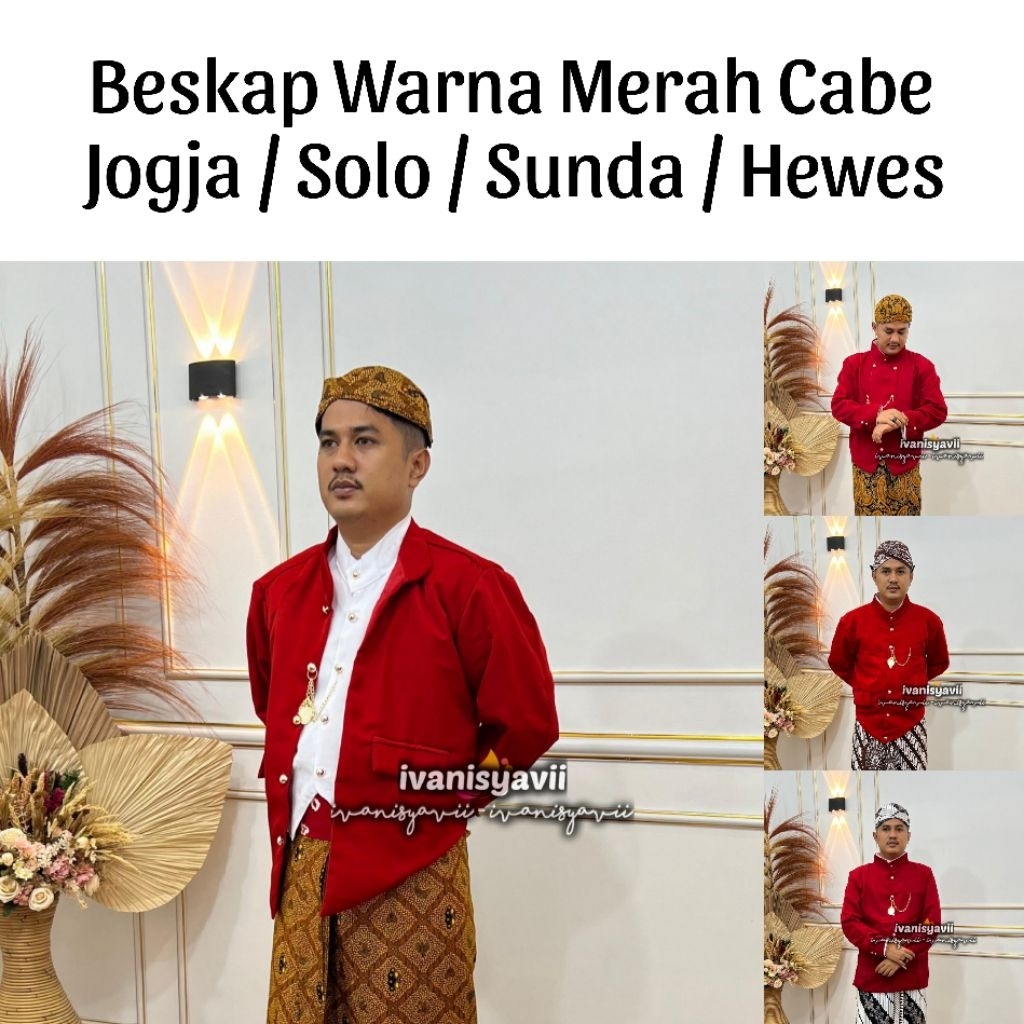 • ivanisyavii • Beskap Warna Merah Cabe / Warna Lain - Jogja / Solo / Sunda / Hewes | ~bskp