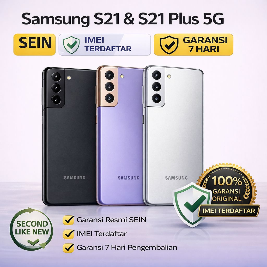 Samsung S21 & S21 Plus Second Mulus Like New, Harga Murah
