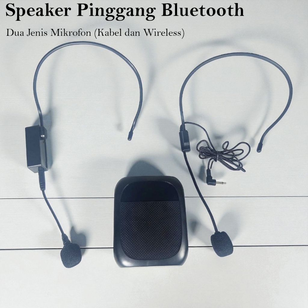 speaker pinggang waistband tour guide leader guru mic toa megafon BT wireless microphone wired micro