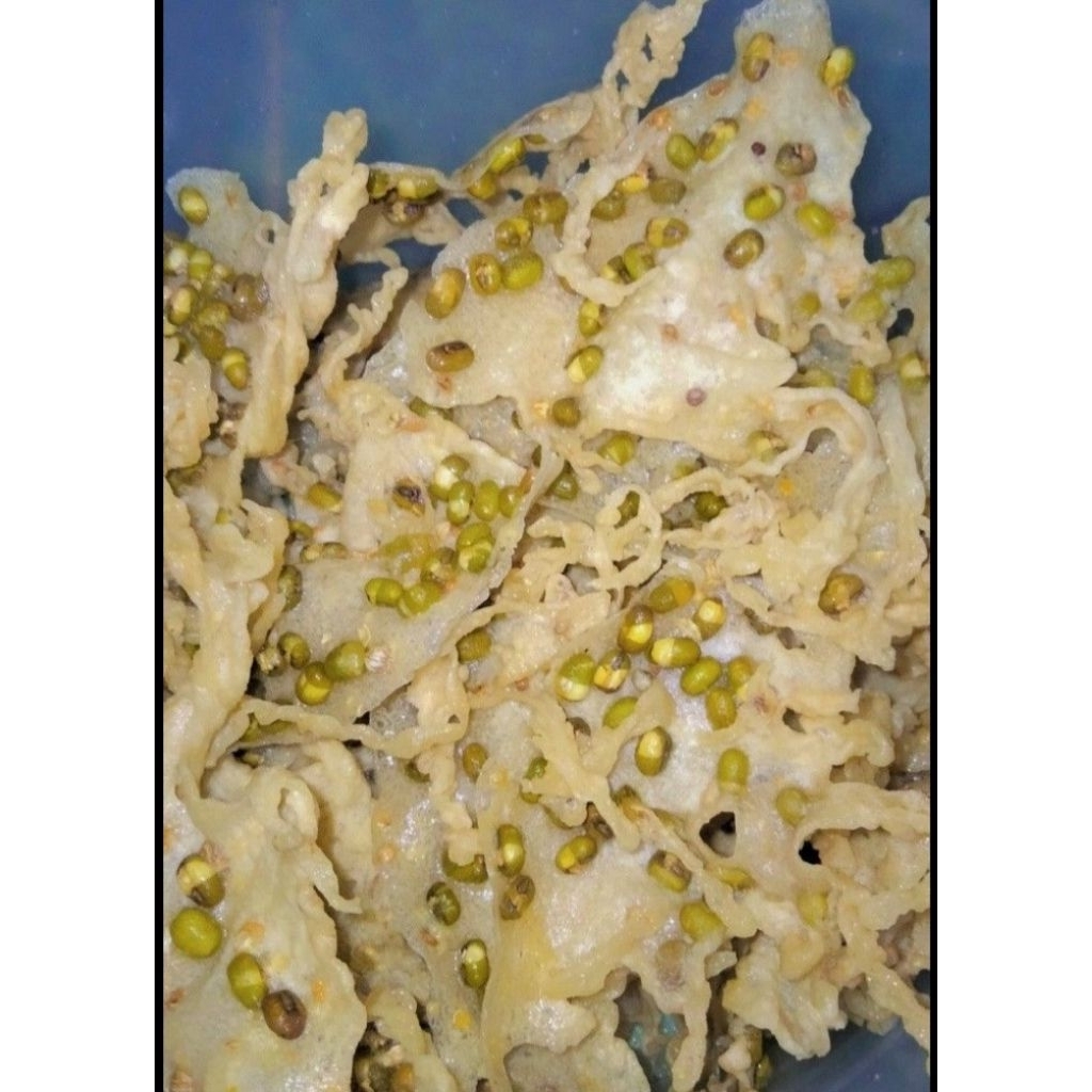 Peyek Kcang Hijau 500 gram Renyah, Gurih, Tanpa Pengawet(BONUS FREE TOPLES PLASTIK)