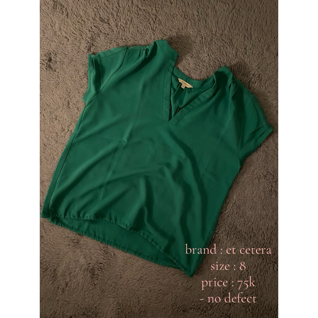 Atasan Wanita Et Cetera Blouse Emerald Green Original
