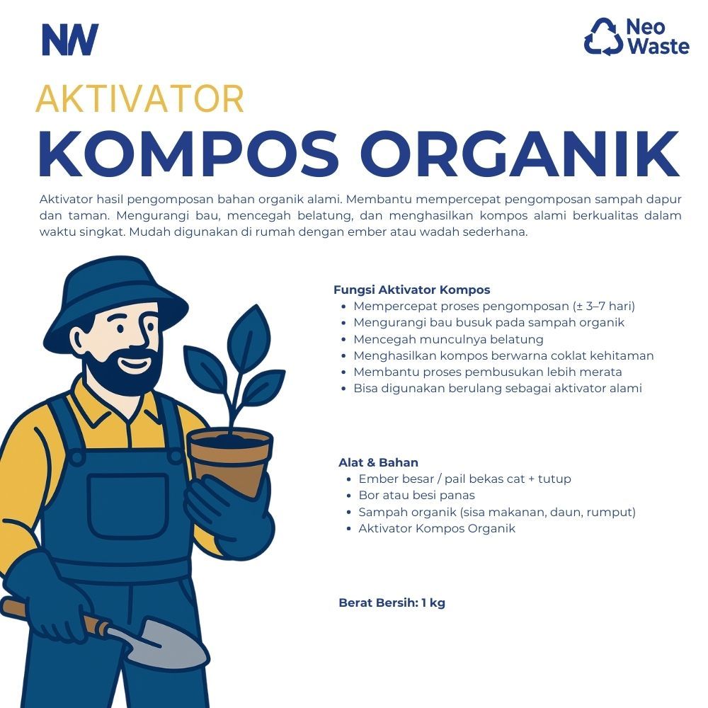 Mengelola sampah sisa dapur MBG sisa makanan dengan aktivator kompos