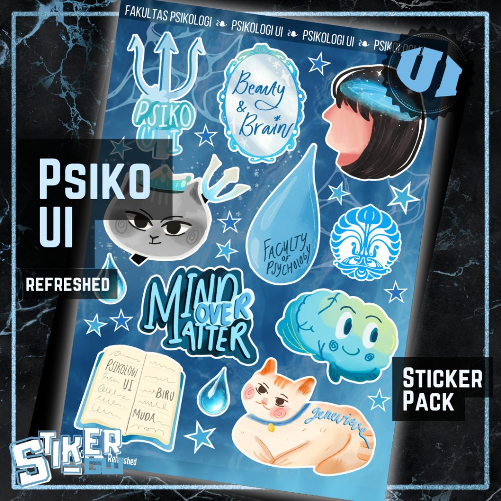 [BERIZIN RESMI] Sticker Pack Psikologi UI - Refreshed | STIKER FAKULTAS PSIKOLOGI UNIVERSITAS INDONE
