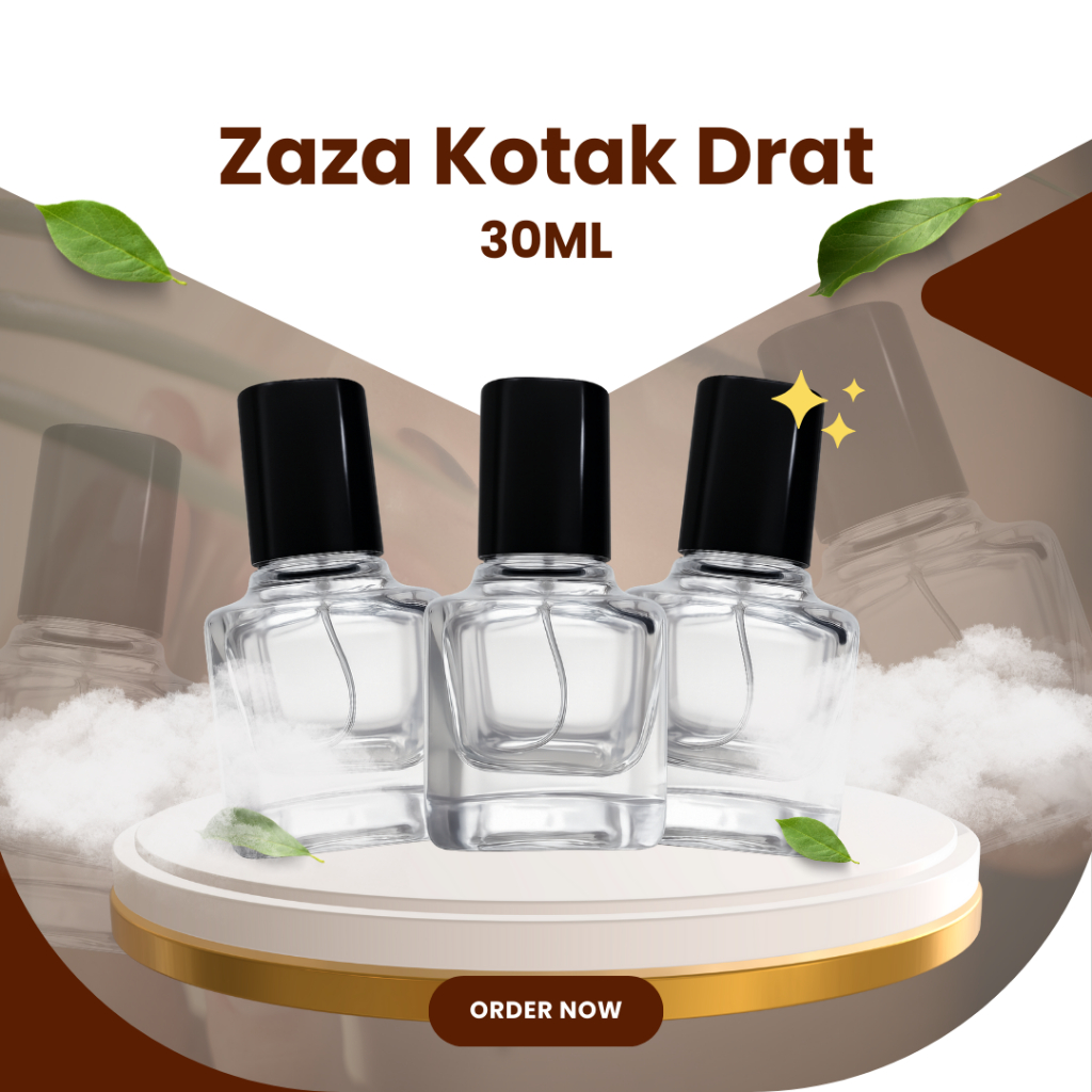 BOTOL PARFUM || ZAZA KOTAK|| 30ML DRAT II PERLUSIN
