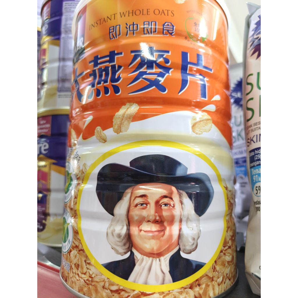 Quaker Instant whole oat gandum Taiwan 1250gr rendah kalori