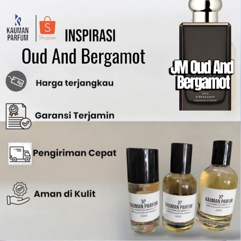 Kauman Parfum Refill Inspired Oud and Bergamot Jo Malone Aroma Oriental Parfum Pria Parfume Wanita W