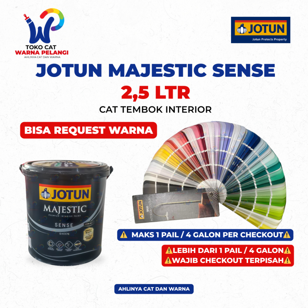 Cat Tembok Interior Premium JOTUN Majestic Sense 2,5 LTR (3 KG)