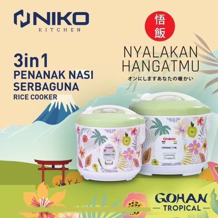 RICE COOKER NIKO GOHAN TROPICAL 1,8L