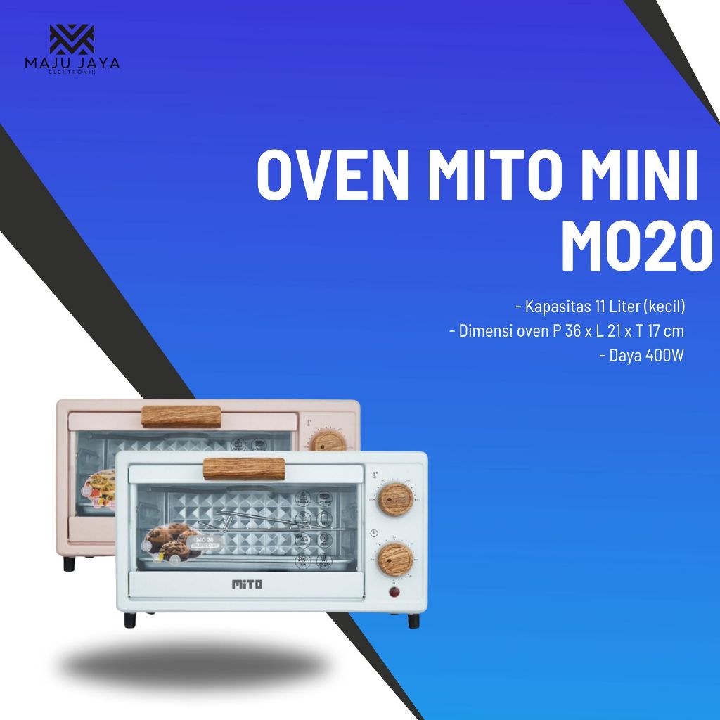 MITO Oven Listrik Mini MO20 MO 20 Electric Low Watt Kecil Mitochiba