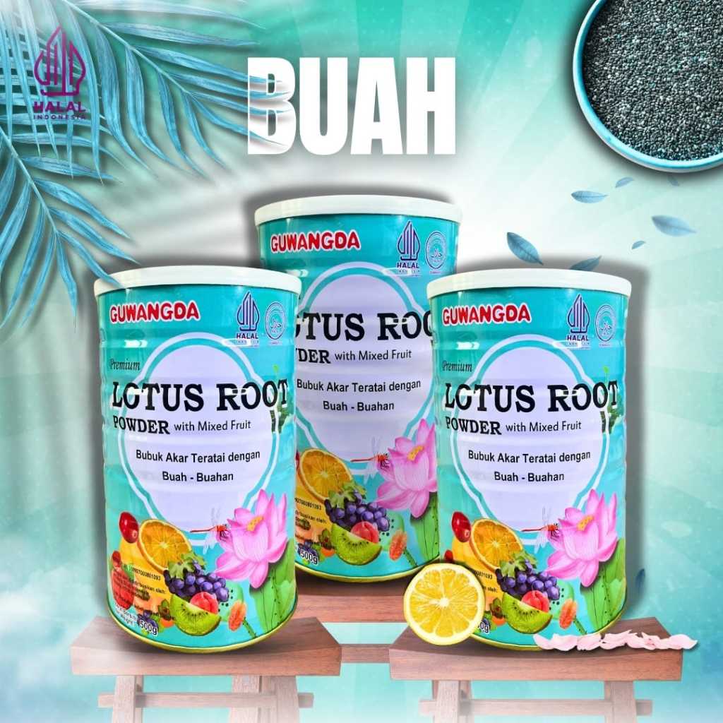 OUFEN LOTUS ROOT POWDER-SUP BUBUR AKAR TERATAI-RASA TERATAI BUAH (SEHAT & COCOK UNTUK DIET) BPOM
