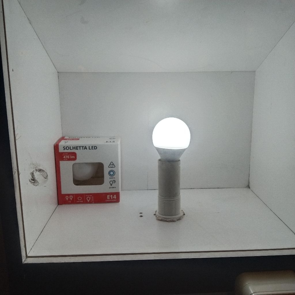Lampu LED fitting E14 Bulat Cool White 2Pc 4000K bohlam lampu putih