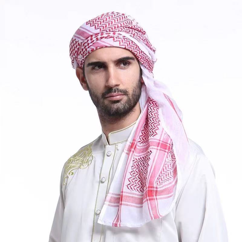 Sorban Arab Premium Pria | Keffiyeh / Ghutra Timur Tengah | Adem, Elegan, WAJIB PUNYA