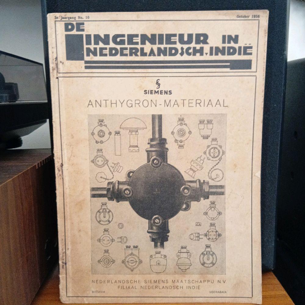 Majalah Hindia Belanda: De Ingenieur in Nederlandsch Indie terbitan Oktober 1936