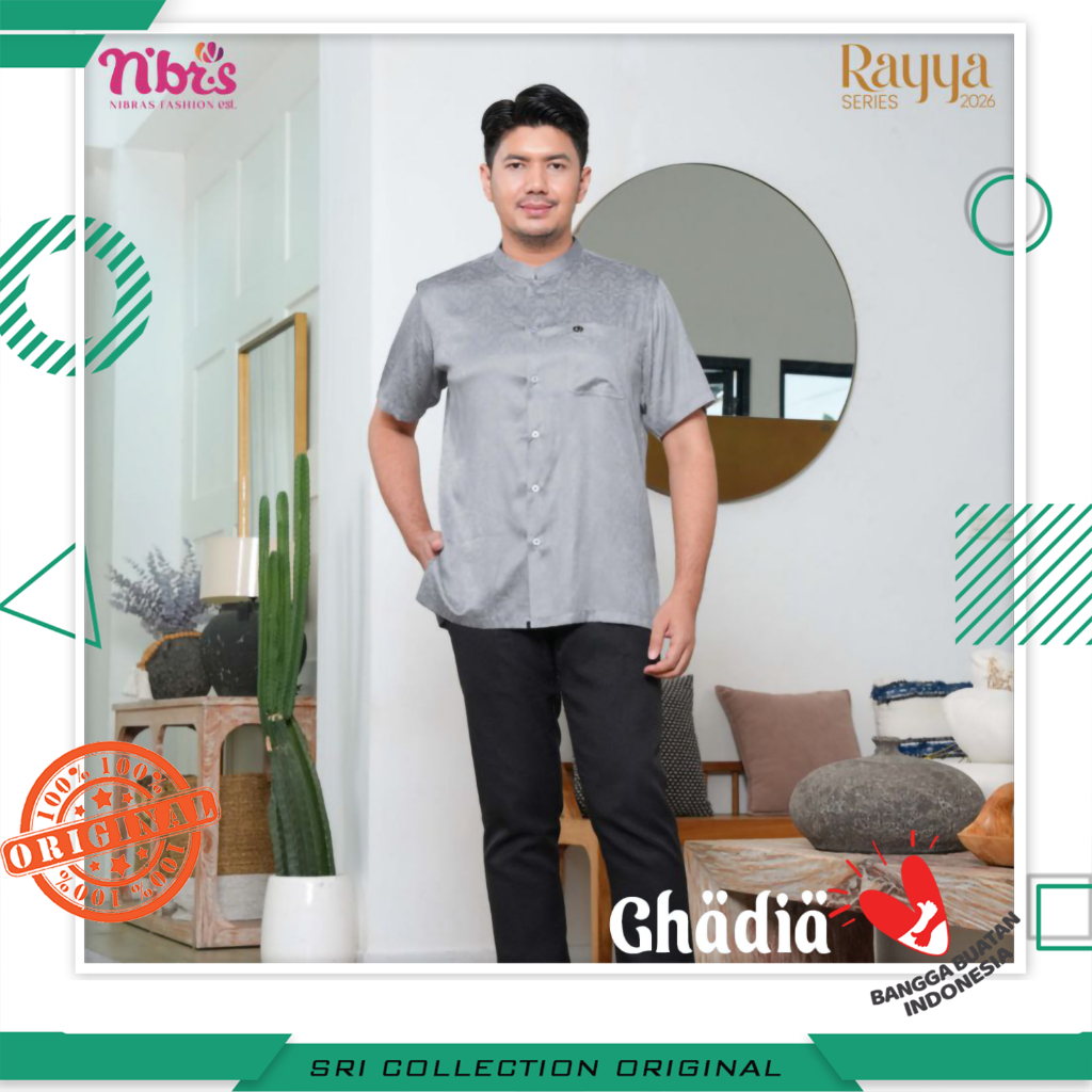 Nibras Koko Dewasa Bahan Rayon Ghadia Baju Muslim Pria Original Premium Adem Nyaman