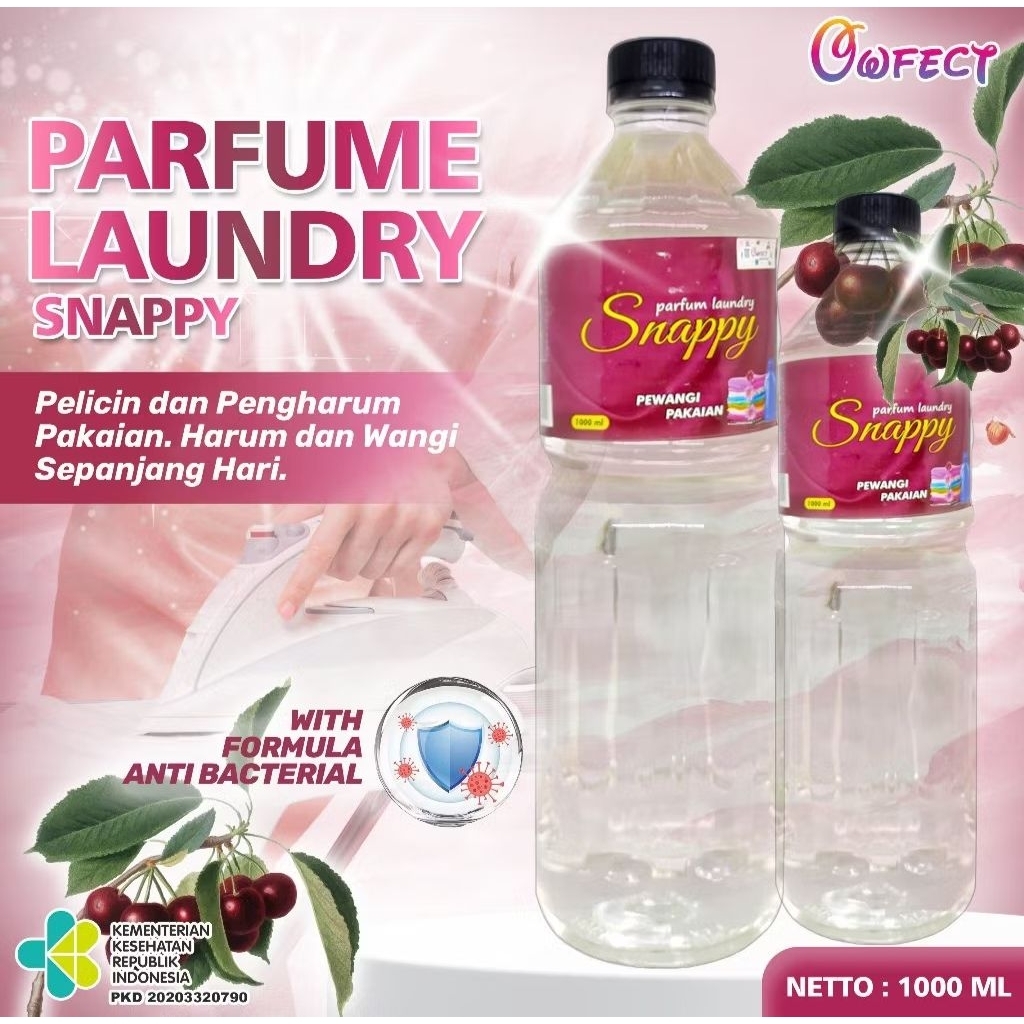Parfum Laundry OWFECT 1 Liter - Aroma snapy, Pewangi Pakaian Anti Bakteri