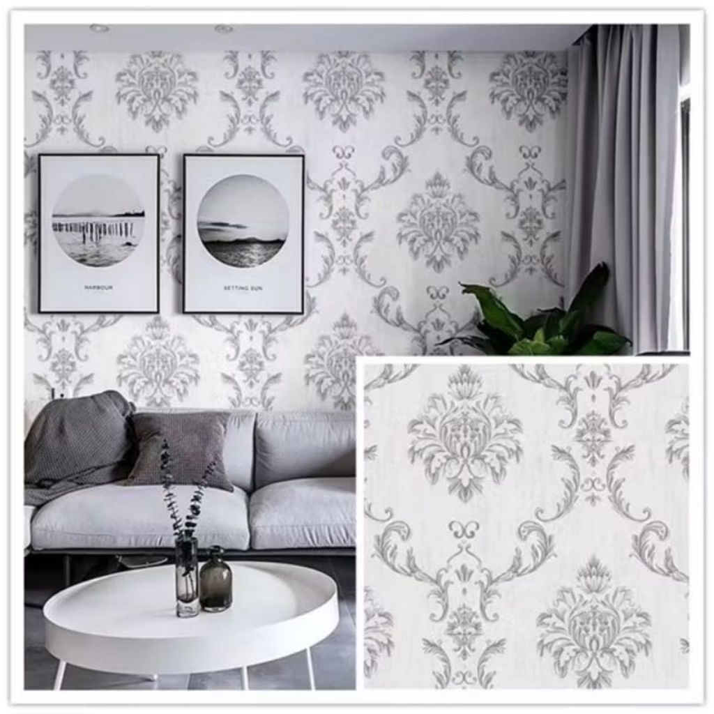 Wallpaper dinding motif batik mewah dan moderen