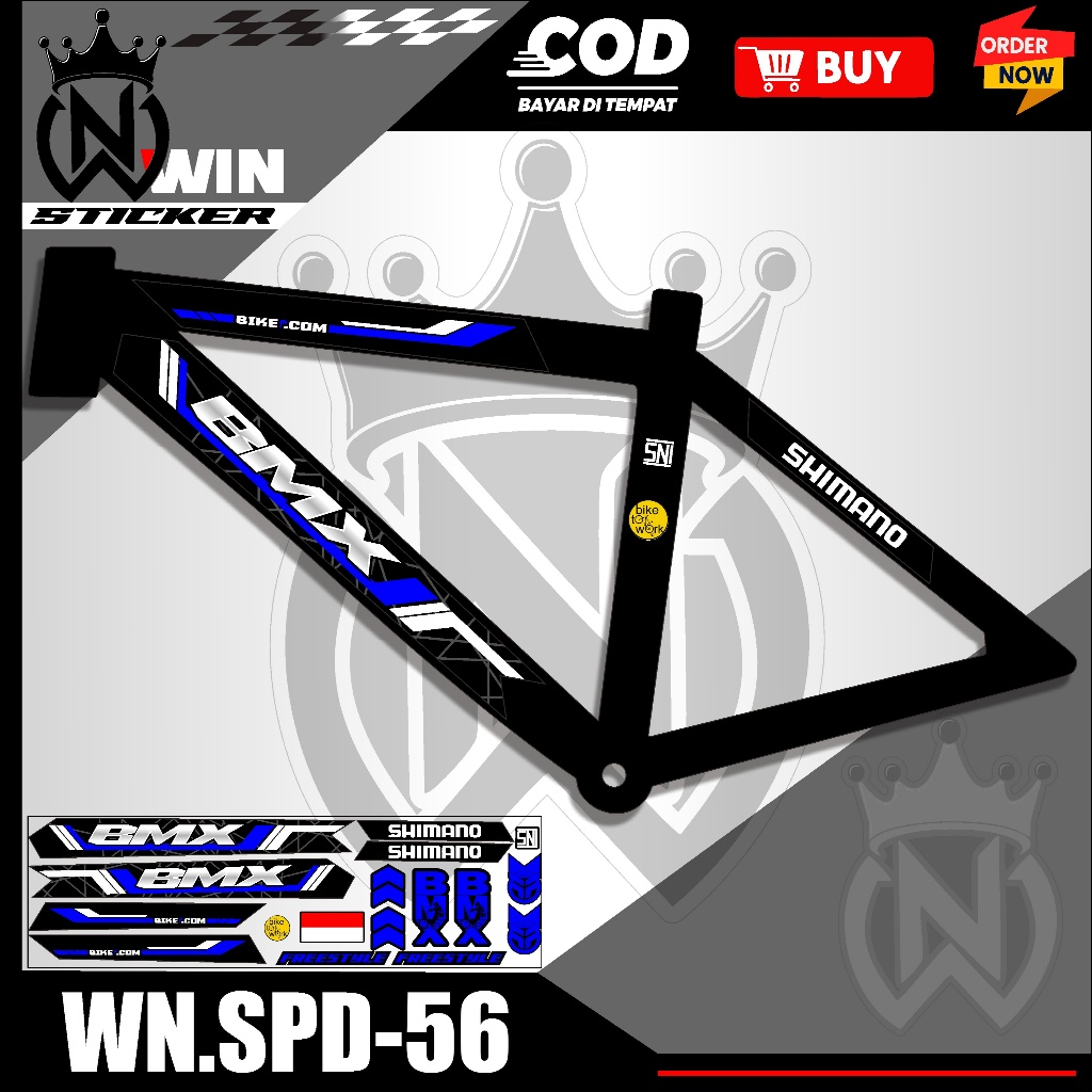 WNS MOTIF STIKER VARIASI SEPEDA / STIKER BMX / STRIPING BMX / STIKER SEPEDA BMX