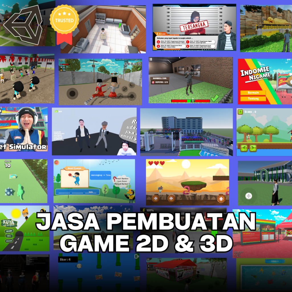 Jasa Pembuatan Game 2D / 3D , Mobile / Dekstop - Unity