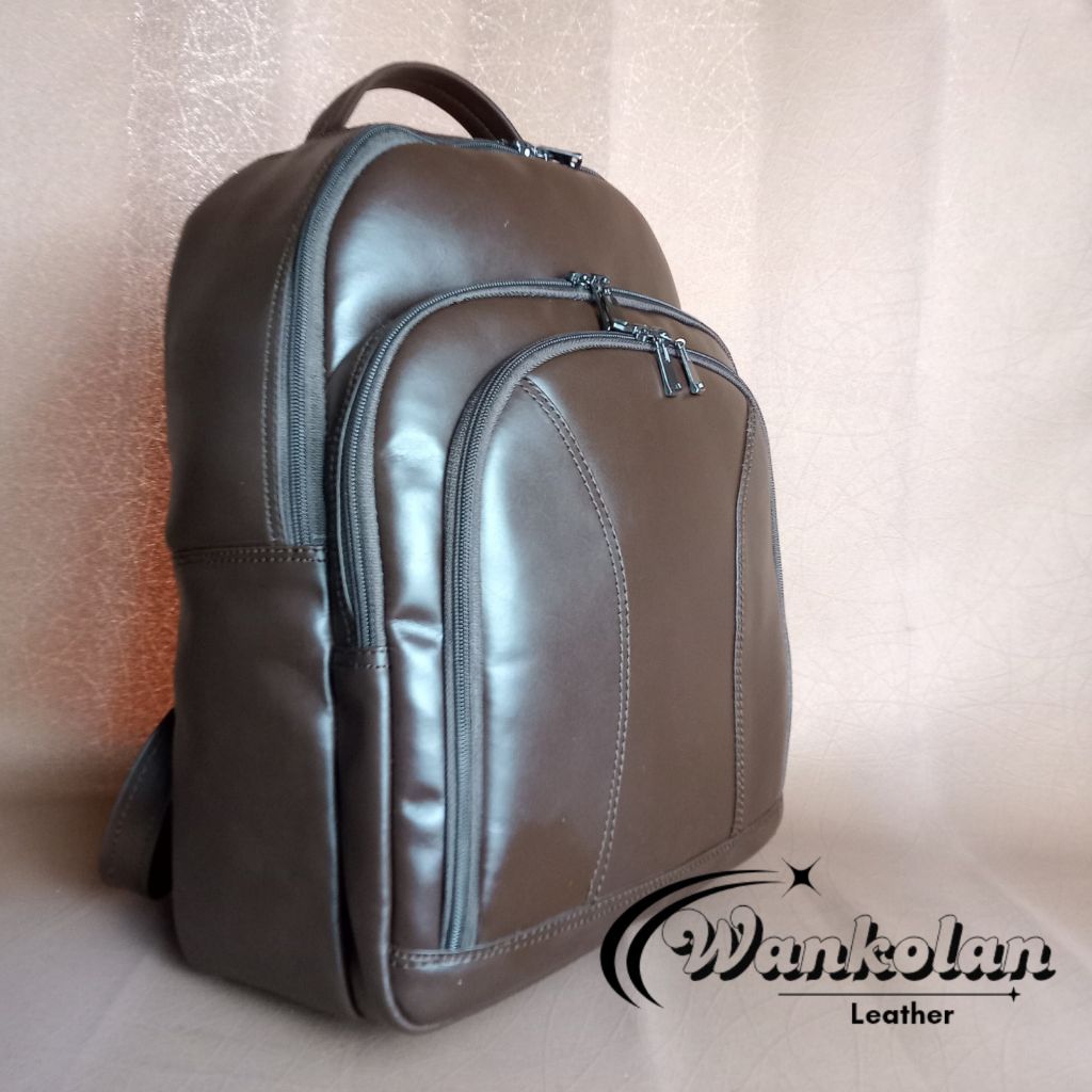 Ransel Tas Gendong Kulit Asli Pria Wanita Berkualitas 100% Bergaransi Leather Pullup dan Bam