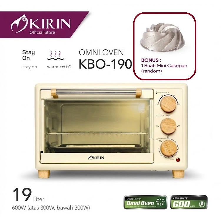 Kirin Oven KBO 190LW Oven Toaster 19Liter KBO-190LW – Omni Oven KBO 190 KBO190 KBO 190LW