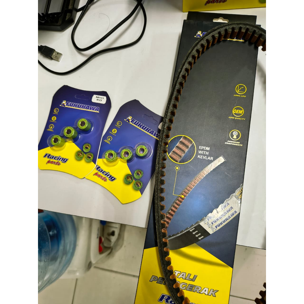 BAJM TASIK – [100% ORIGINAL] - FUKUKAWA Paket Roller & V-Belt Mio – Roller Racing Mio Sporty/Smile +