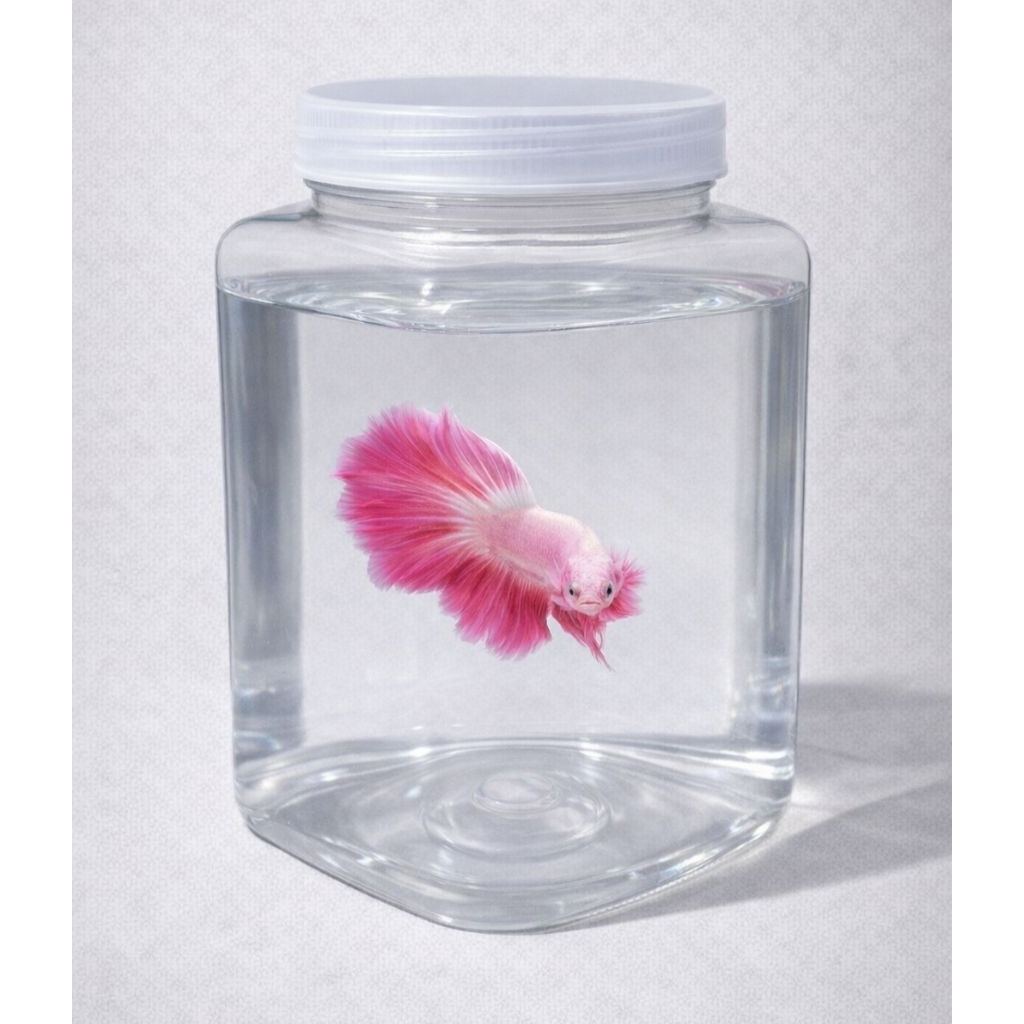 Paket Toples Dan Ikan Cupang Halfmoon Size L - XL