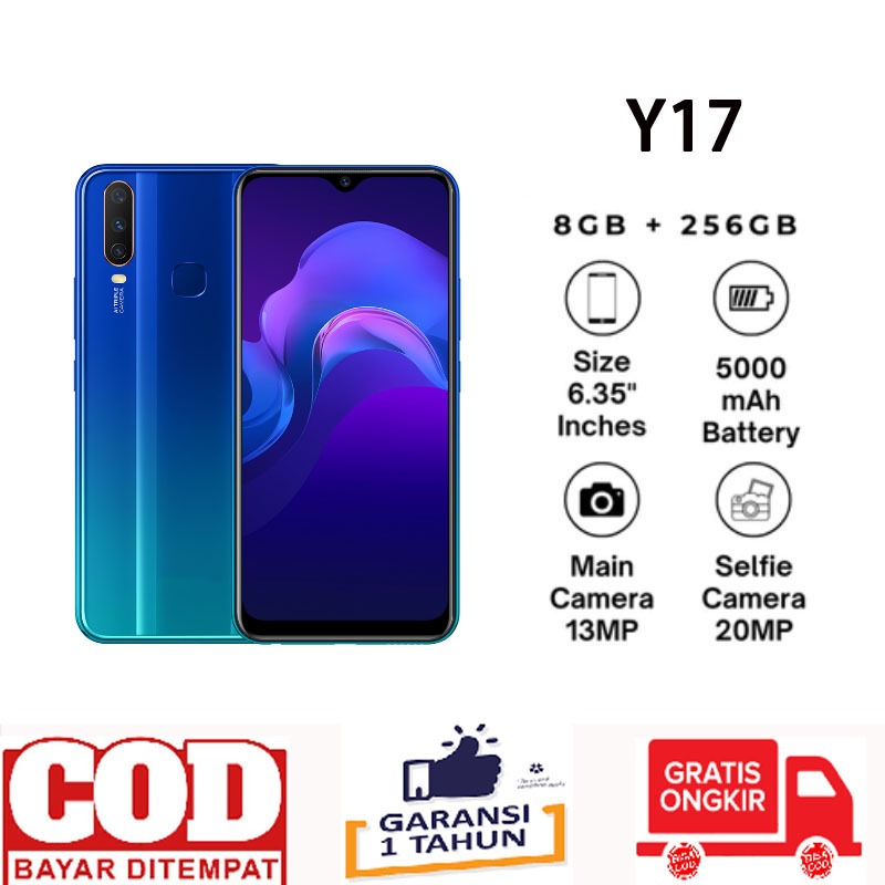 baru vivo y17 ram 8/256gb ,y67 ram 6/128  6.35 inci handphone sidik jari android 4g 5000mah