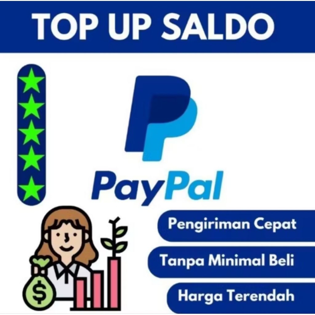 jasa layanan isi paypal $50 USD aman dan terpercaya GARANSI
