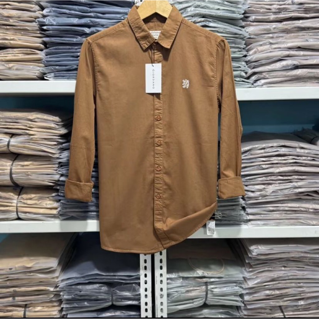 Kemeja giordano lengan panjang polos/kemeja giordano lengan panjang/kemeja giordano premium/kemeja g
