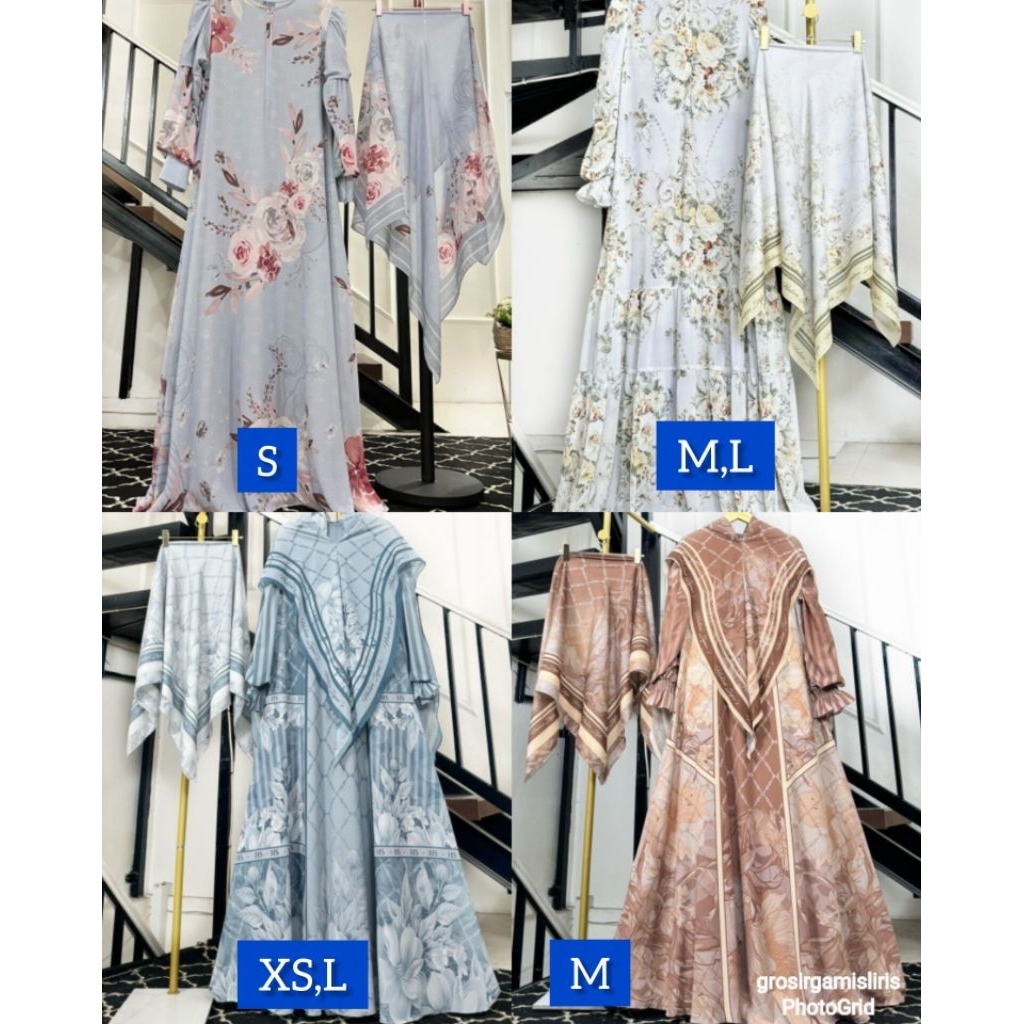 SALE STOKU‼️Gamis Abaya Haliza Adreena Haliza Ayda by Haliza Style Haliza Syar'i Haliza Abaya printi