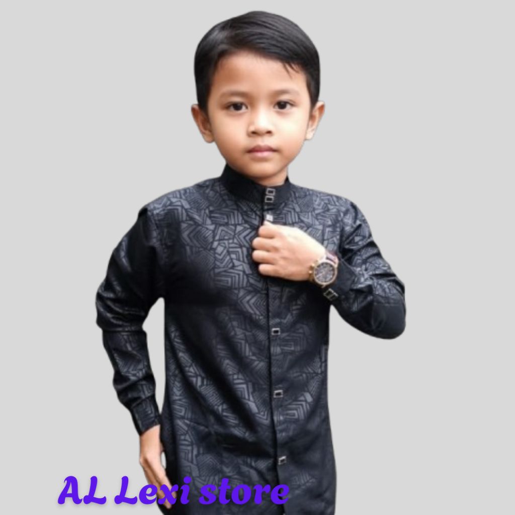 baju koko sultan embos anak bahan wolfis
