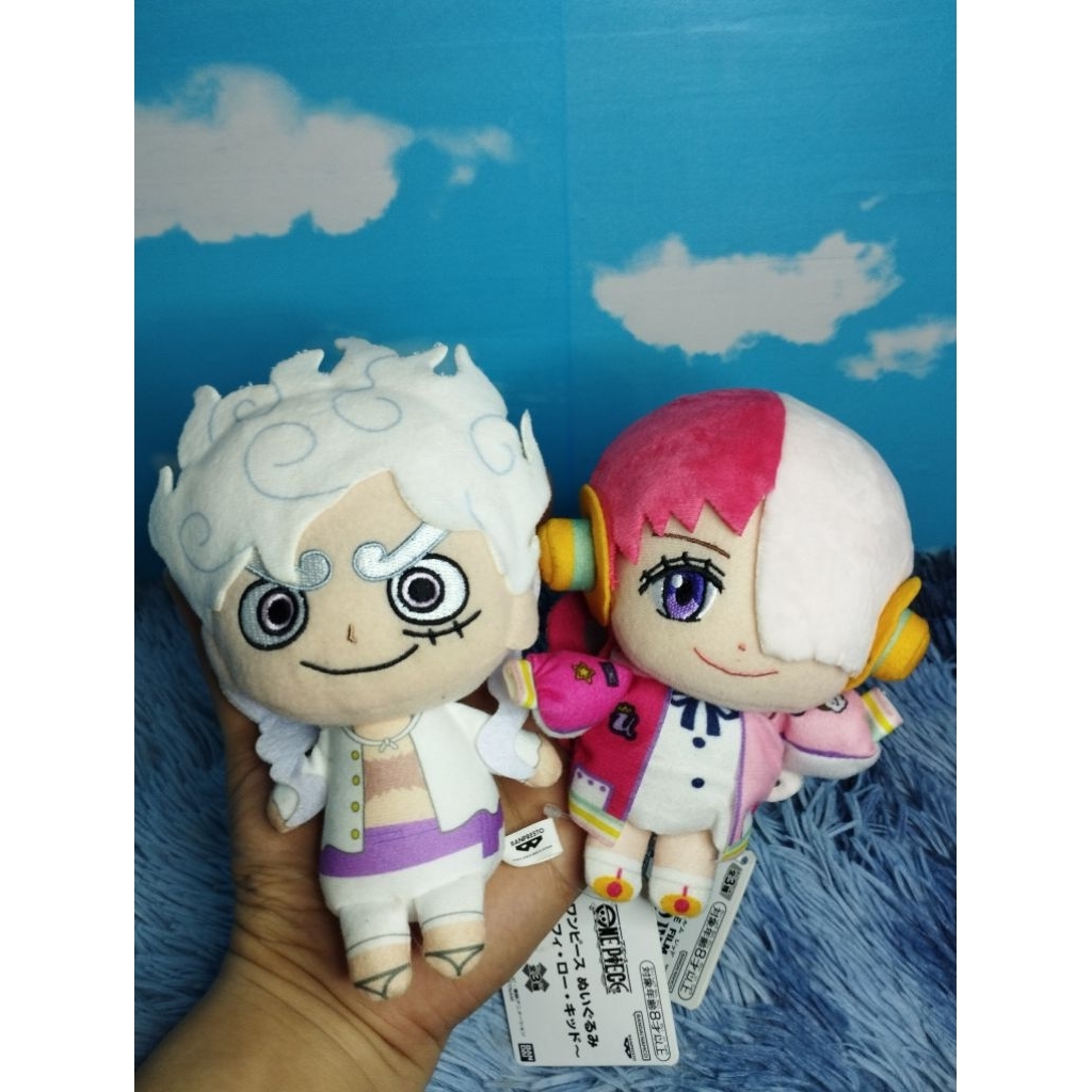 BANPRESTO LUFFY ONE PIECE GEAR 5 & UTA ONE PIECE FILM RED PLUSH UTA UTA NO Mi Boneka Luffy One Piece