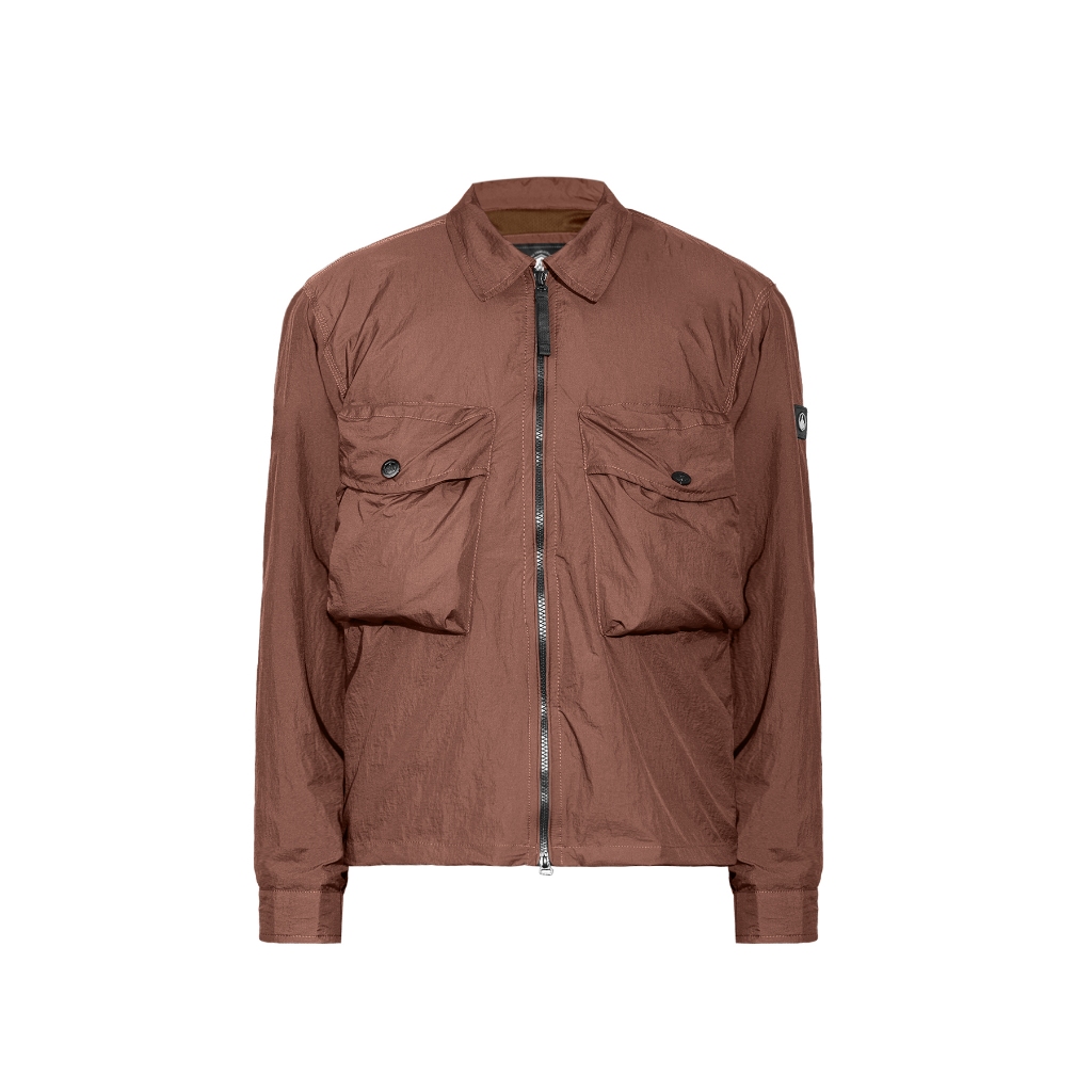 Prung Nizarez Overshirt Jacket Casual Football Hooligans Jaket Warna Coklat Caramel