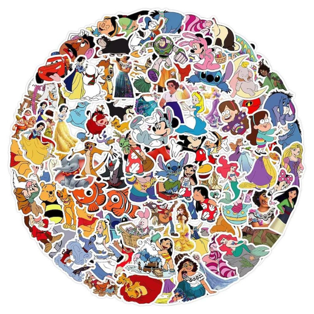 Stiker Disney Character Aesthetic sticker 30 pcs Sticker Kartun Disney kawaii Aesthetic Stiker Jurna