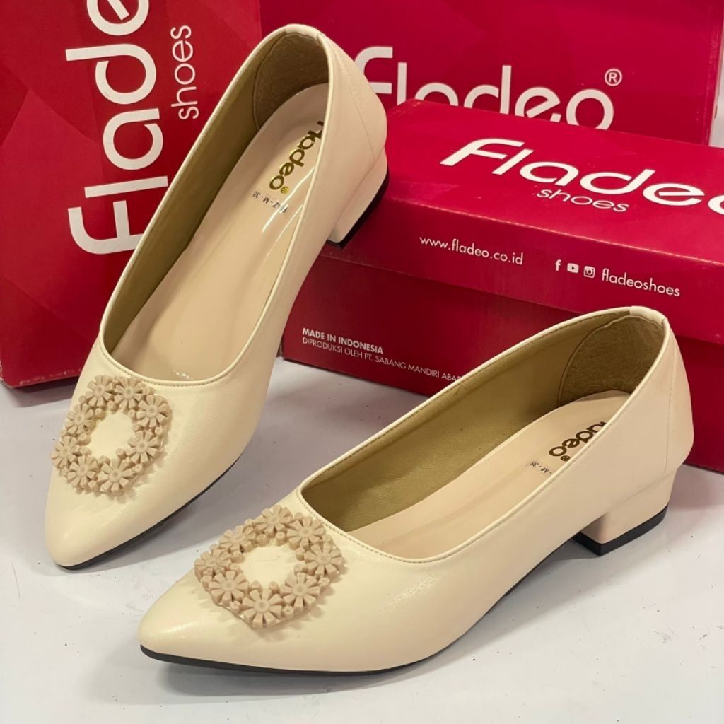 Sepatu Wanita Flatshoes Terbaru Fladeo L04 Grade ORI Heels 3cm