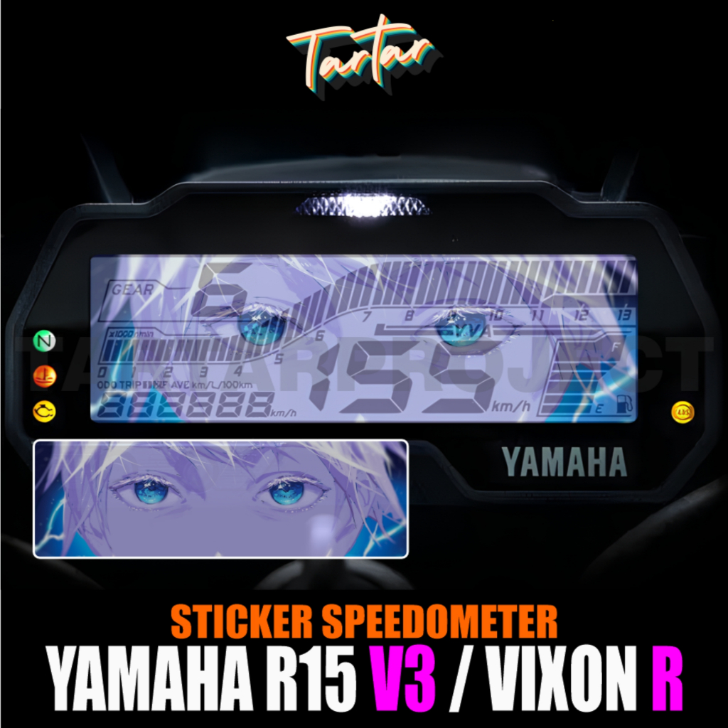 Sticker Stiker Spido / Speedometer Transparant Anime R15 V3 / VIXION R