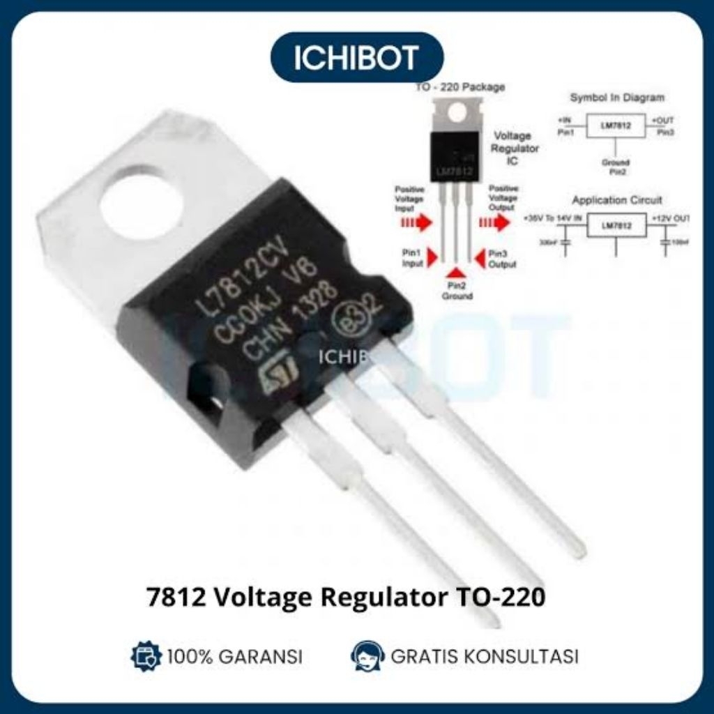 L7812 Regulator 7812 - ic voltage regulator 12v