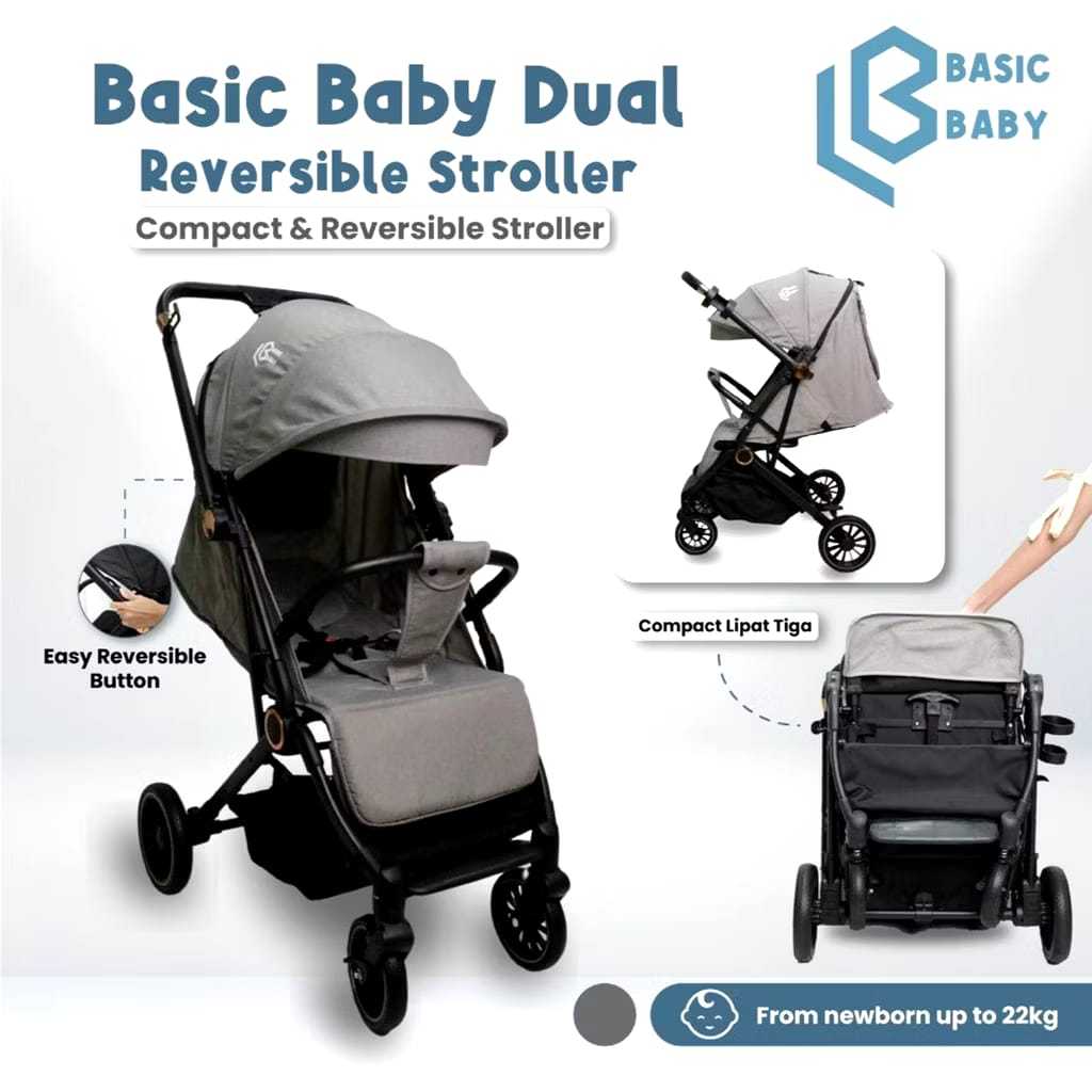 Basic Baby Stroller Dual Reversible Stroller 2 Arah