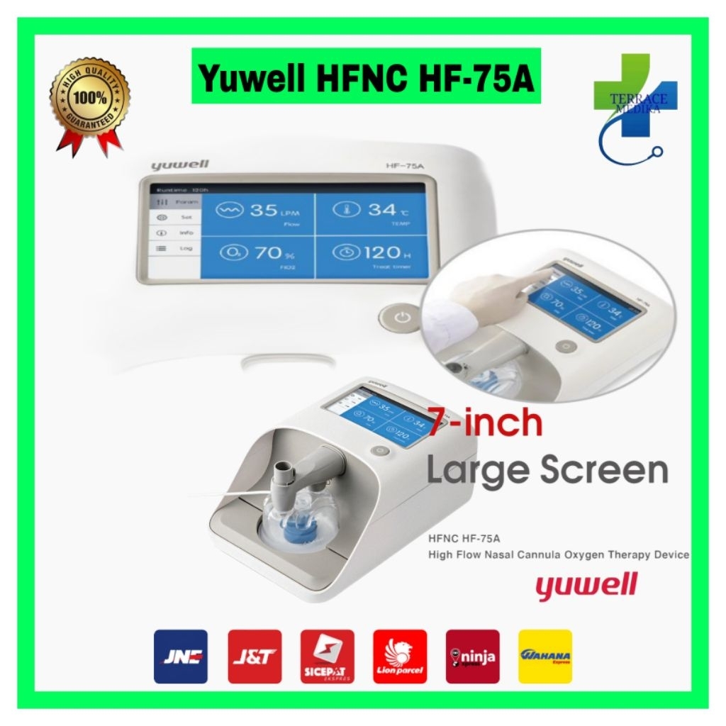 HFNC HF-75A yuwell/yuwell HFNC HF-75A/High Flow Nasal Cannula Yuwell HFNC HF-75A/Alat Terapi Pernapa
